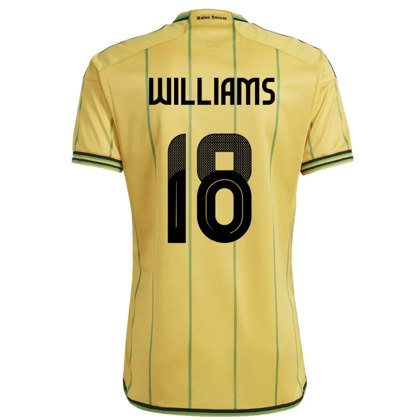 Danxen Kid Jamaica Romario Williams #18 Yellow Home Jersey 24-26 T-Shirt