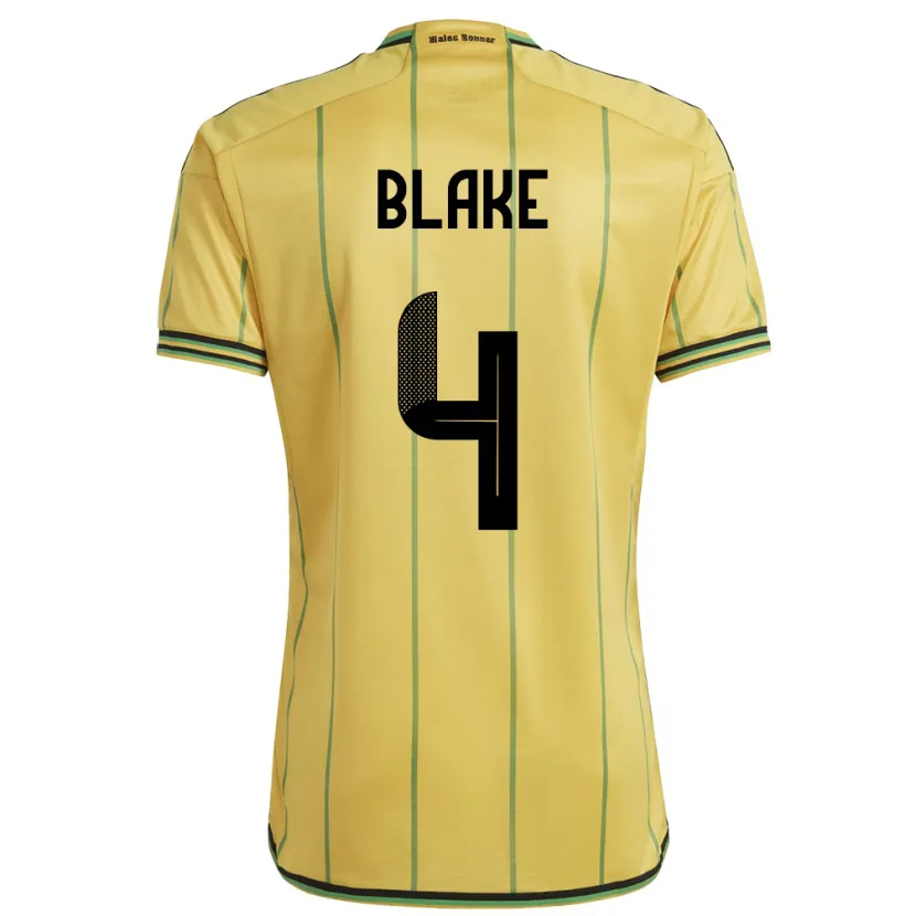 Danxen Kid Jamaica Romain Blake #4 Yellow Home Jersey 24-26 T-Shirt