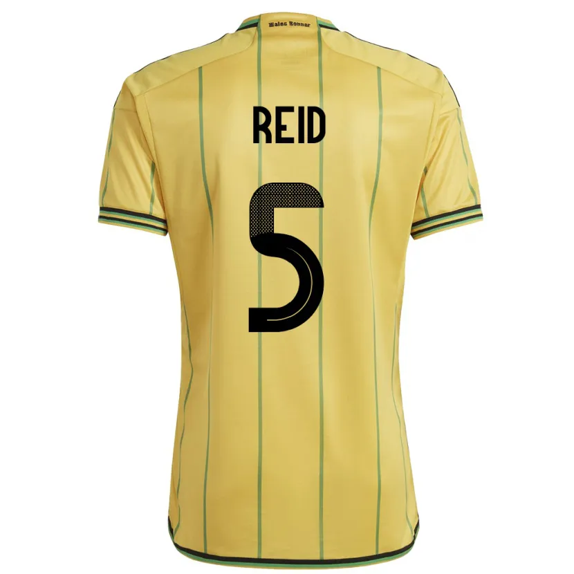 Danxen Kid Jamaica Adrian Reid #5 Yellow Home Jersey 24-26 T-Shirt