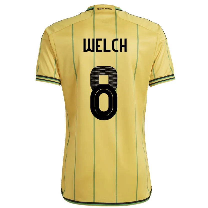 Danxen Kid Jamaica Makai Welch #8 Yellow Home Jersey 24-26 T-Shirt