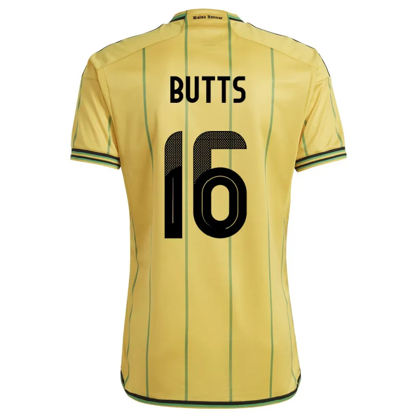 Danxen Kid Jamaica Njeri Butts #16 Yellow Home Jersey 24-26 T-Shirt