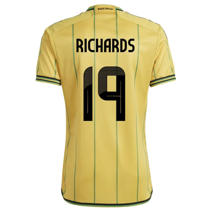 Danxen Kid Jamaica Davia Richards #19 Yellow Home Jersey 24-26 T-Shirt