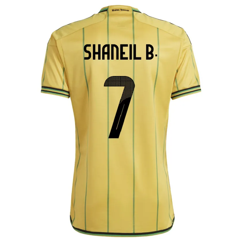 Danxen Kid Jamaica Shaneil Buckley #7 Yellow Home Jersey 24-26 T-Shirt