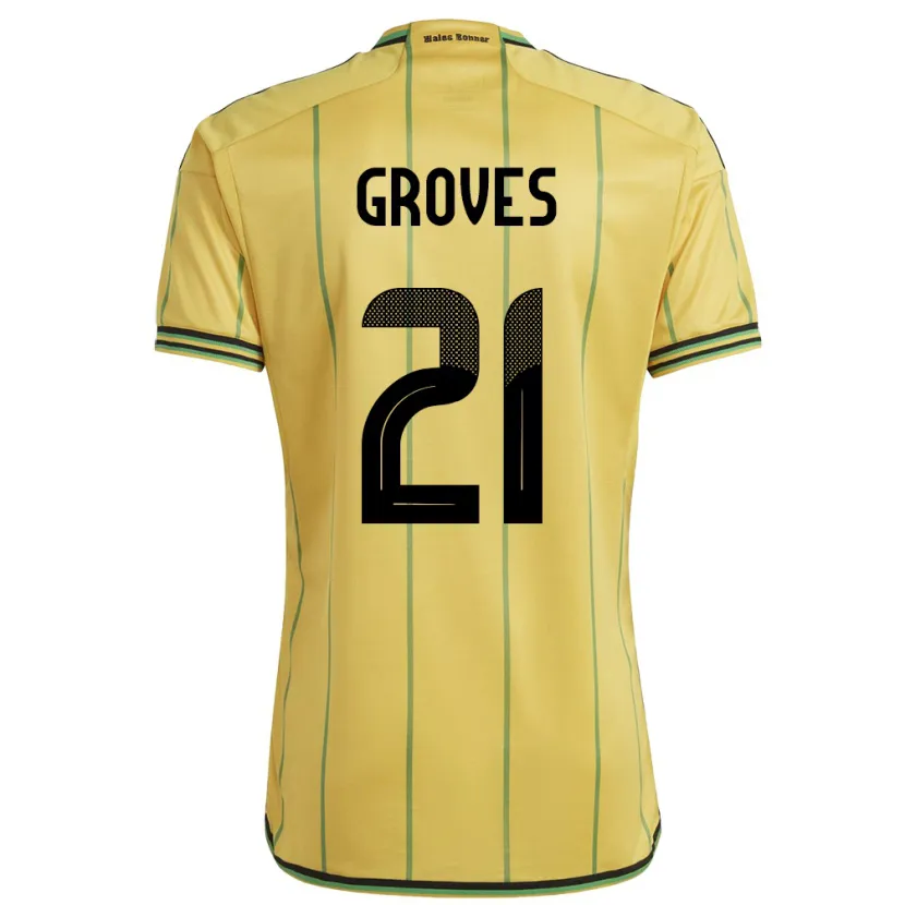 Danxen Kid Jamaica Isreala Groves #21 Yellow Home Jersey 24-26 T-Shirt