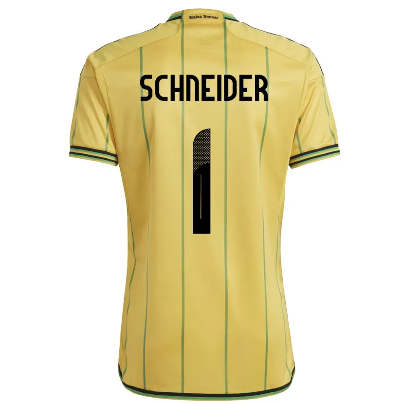 Danxen Kid Jamaica Sydney Schneider #1 Yellow Home Jersey 24-26 T-Shirt