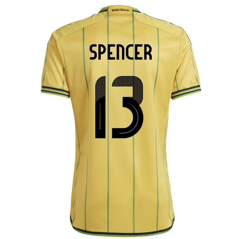 Danxen Kid Jamaica Rebecca Spencer #13 Yellow Home Jersey 24-26 T-Shirt