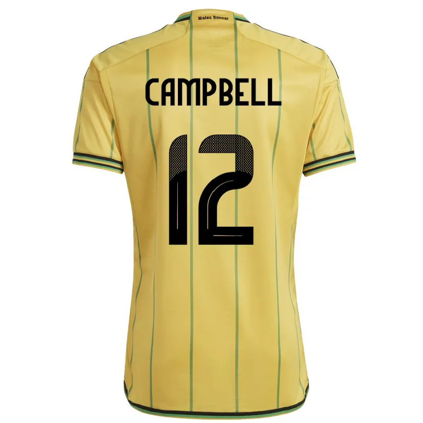 Danxen Kid Jamaica Sashana Campbell #12 Yellow Home Jersey 24-26 T-Shirt