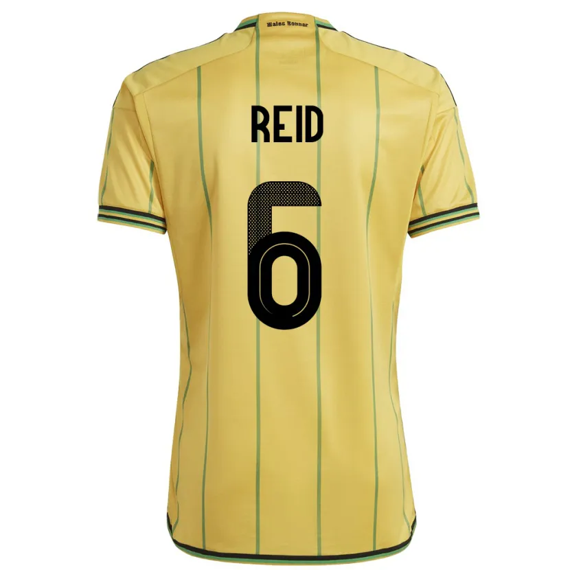 Danxen Kid Jamaica Lauren Reid #6 Yellow Home Jersey 24-26 T-Shirt