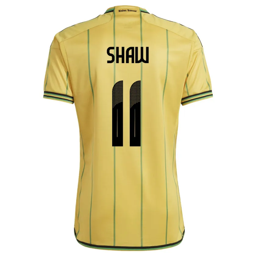 Danxen Kid Jamaica Khadija Shaw #11 Yellow Home Jersey 24-26 T-Shirt