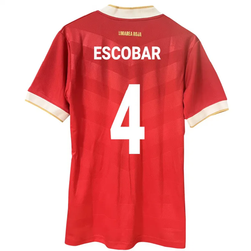 Danxen Kid Panama Fidel Escobar #4 Red Home Jersey 24-26 T-Shirt