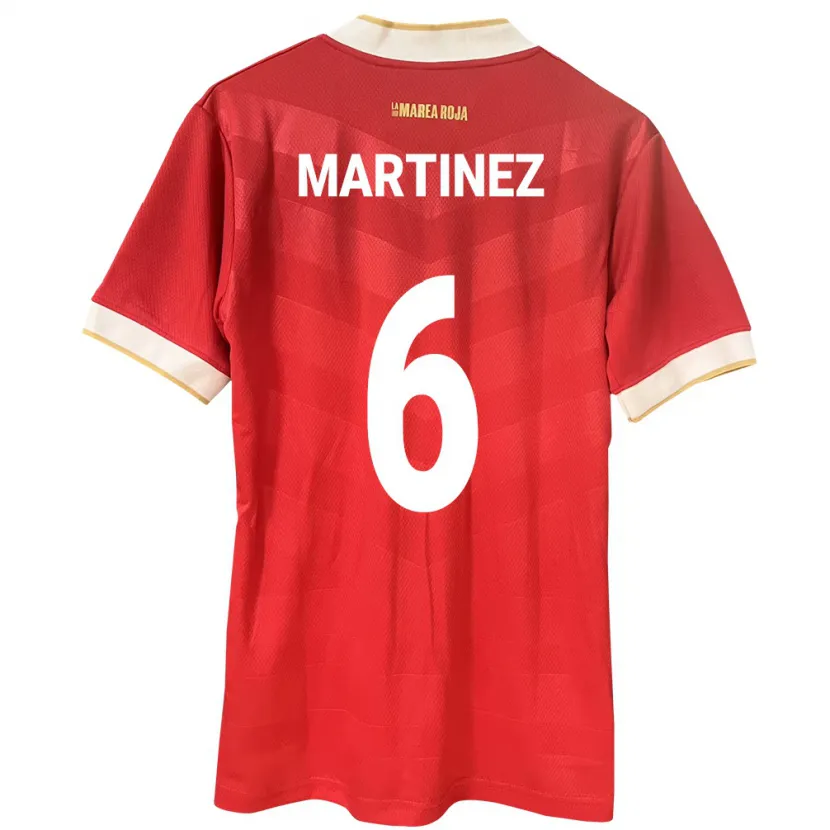 Danxen Kid Panama Christian Martínez #6 Red Home Jersey 24-26 T-Shirt