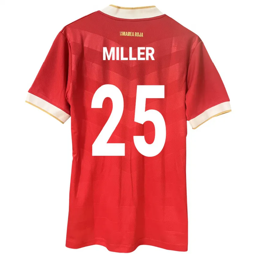 Danxen Kid Panama Roderick Miller #25 Red Home Jersey 24-26 T-Shirt