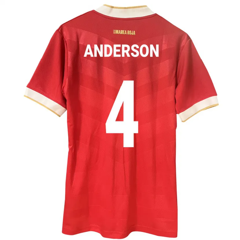 Danxen Kid Panama Eduardo Anderson #4 Red Home Jersey 24-26 T-Shirt