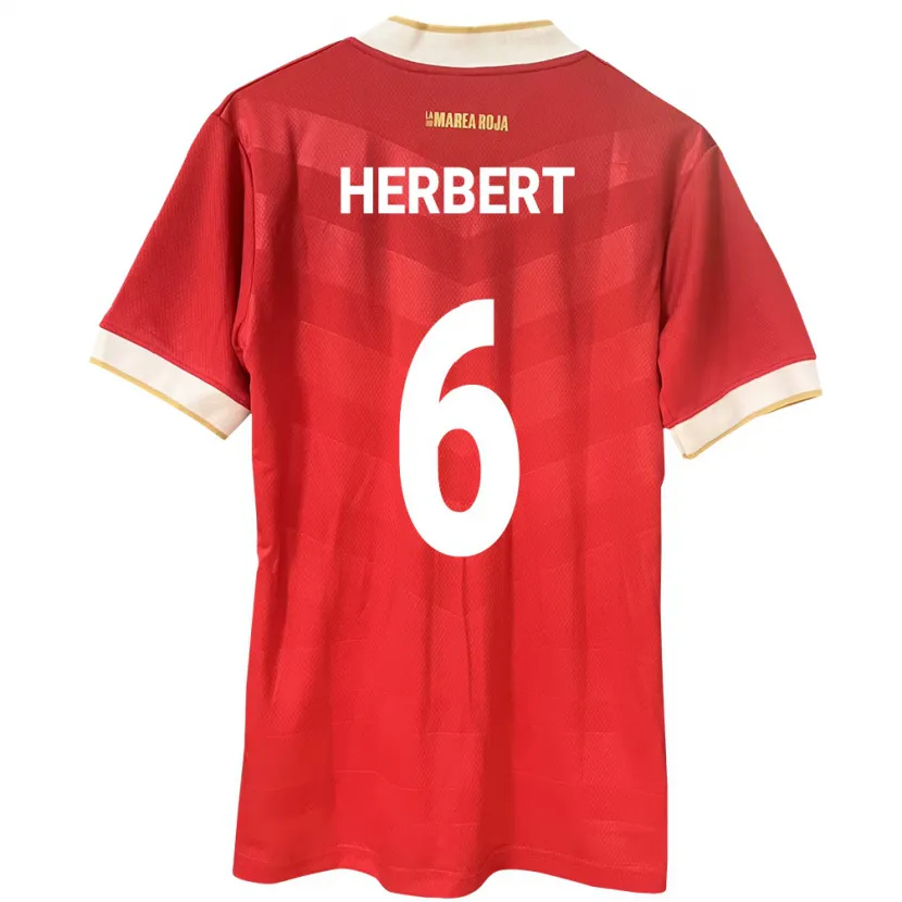 Danxen Kid Panama Giovany Herbert #6 Red Home Jersey 24-26 T-Shirt