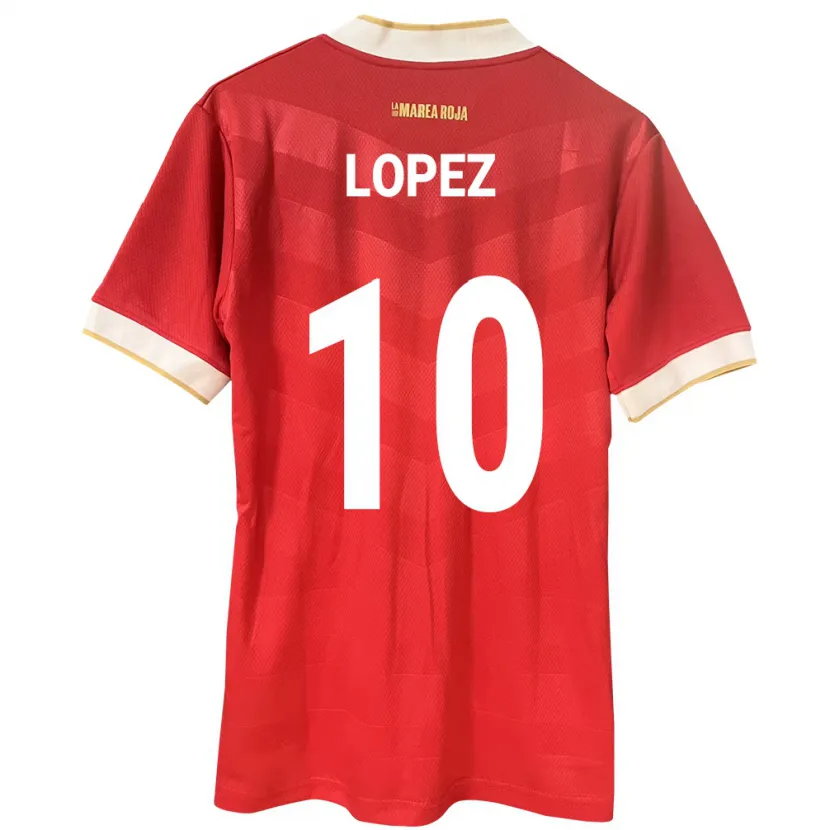 Danxen Kid Panama Ovidio Lopez #10 Red Home Jersey 24-26 T-Shirt