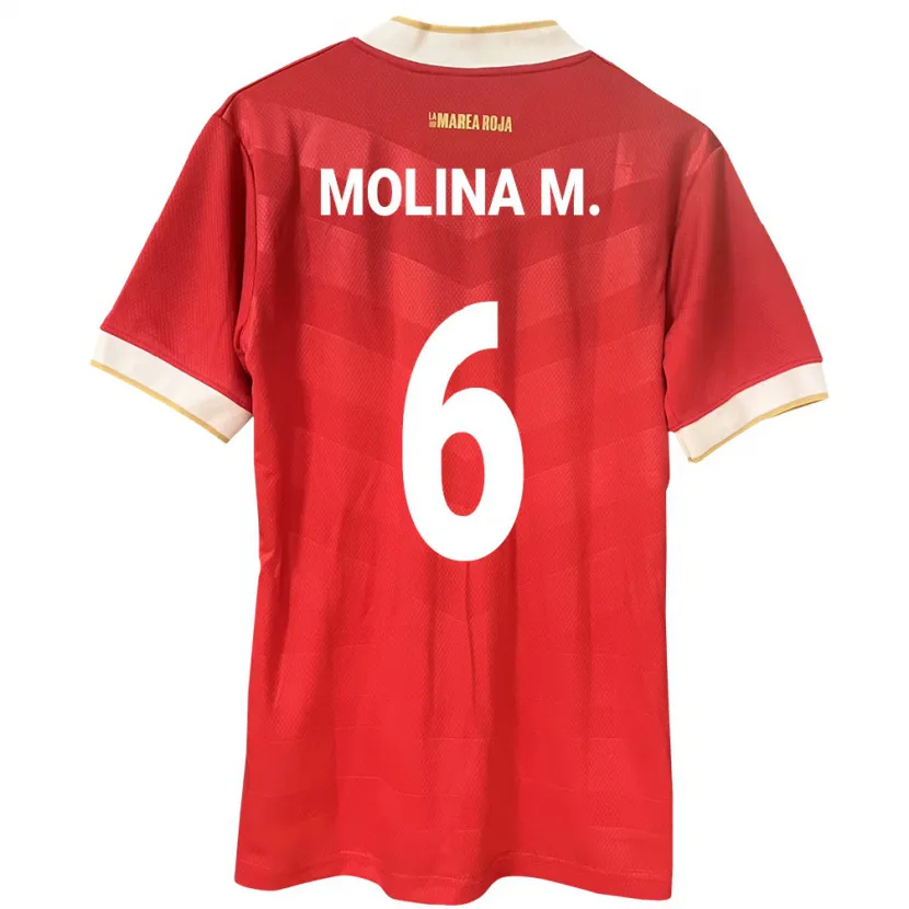 Danxen Kid Panama Mariana Molina #6 Red Home Jersey 24-26 T-Shirt