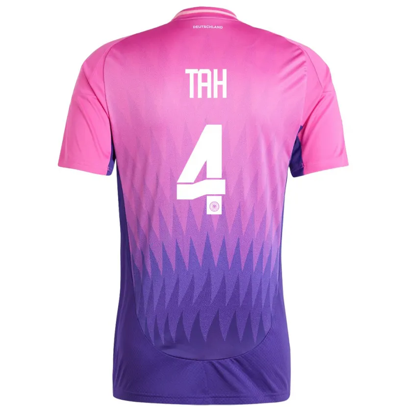 Danxen Kid Germany Jonathan Tah #4 Pink Purple Away Jersey 24-26 T-Shirt