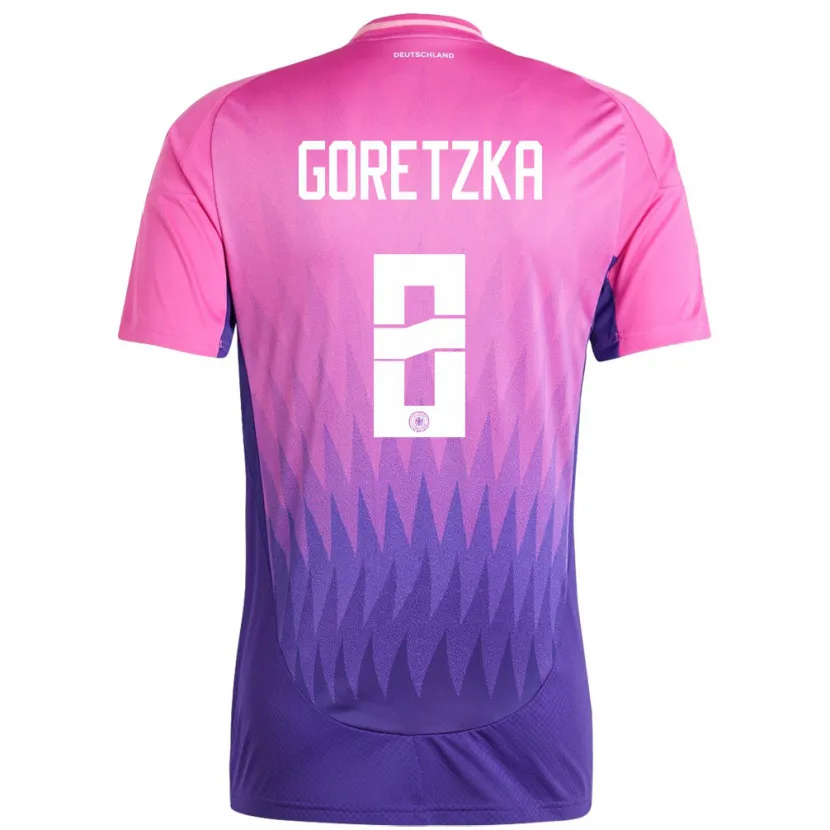 Danxen Kid Germany Leon Goretzka #8 Pink Purple Away Jersey 24-26 T-Shirt