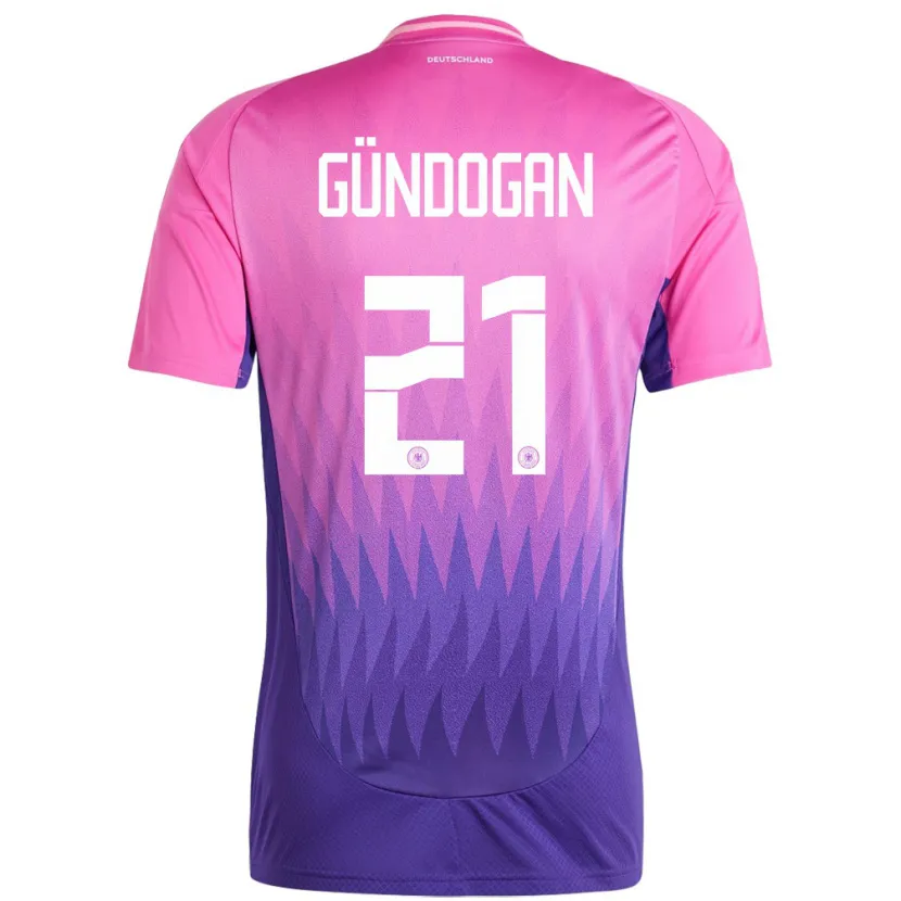 Danxen Kid Germany Ilkay Gundogan #21 Pink Purple Away Jersey 24-26 T-Shirt