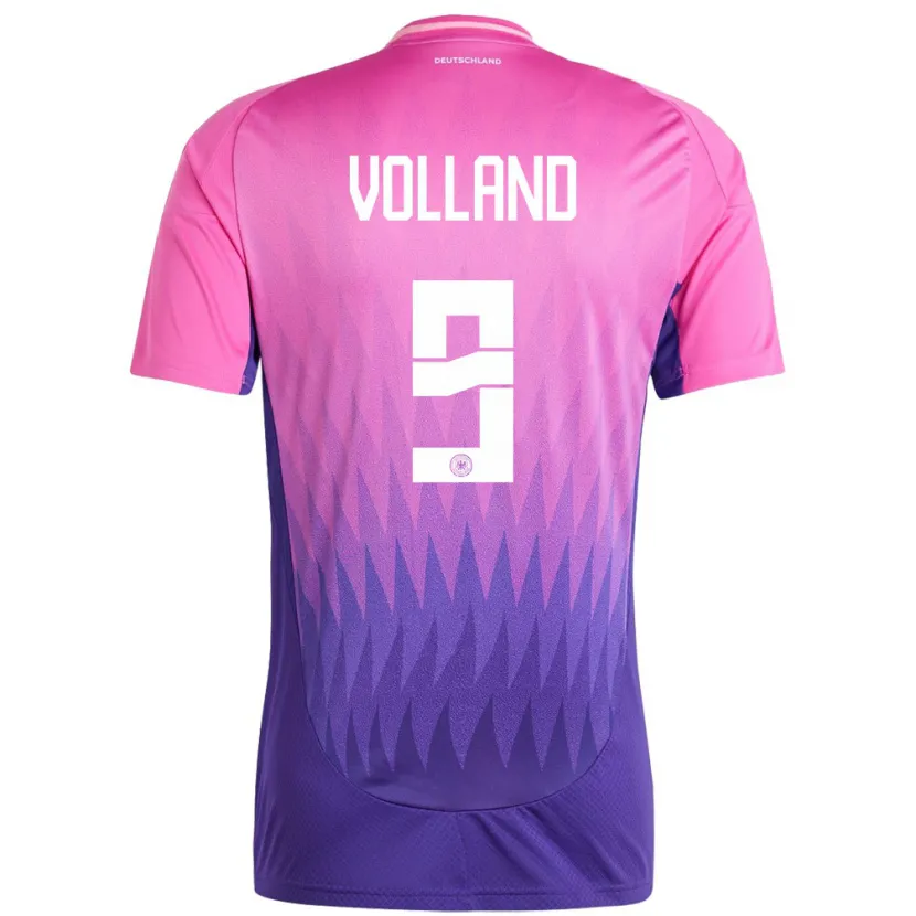 Danxen Kid Germany Kevin Volland #9 Pink Purple Away Jersey 24-26 T-Shirt