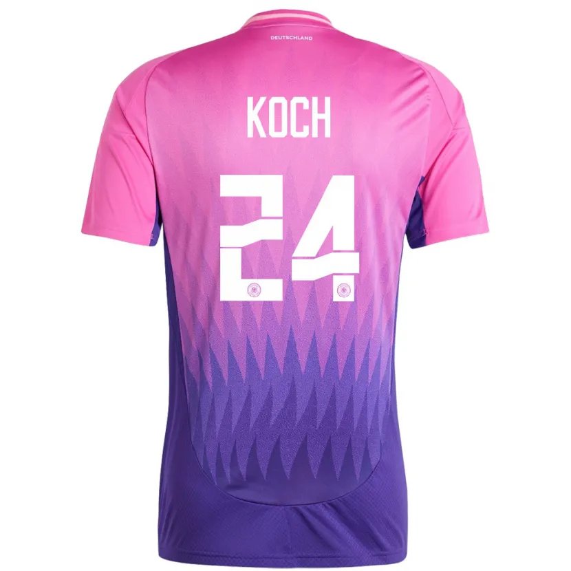 Danxen Kid Germany Robin Koch #24 Pink Purple Away Jersey 24-26 T-Shirt