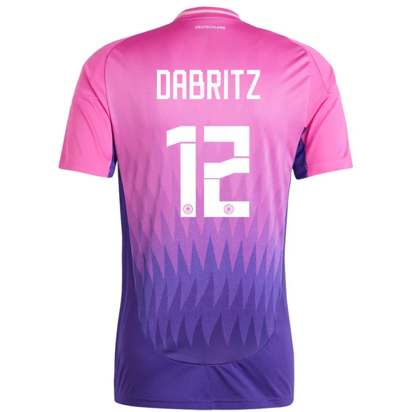 Danxen Kid Germany Sara Dabritz #12 Pink Purple Away Jersey 24-26 T-Shirt