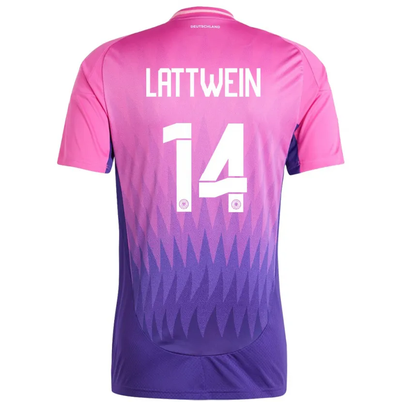 Danxen Kid Germany Lena Lattwein #14 Pink Purple Away Jersey 24-26 T-Shirt