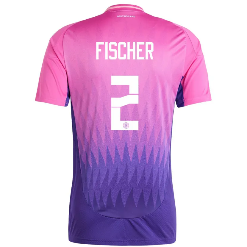 Danxen Kid Germany Kilian Fischer #2 Pink Purple Away Jersey 24-26 T-Shirt