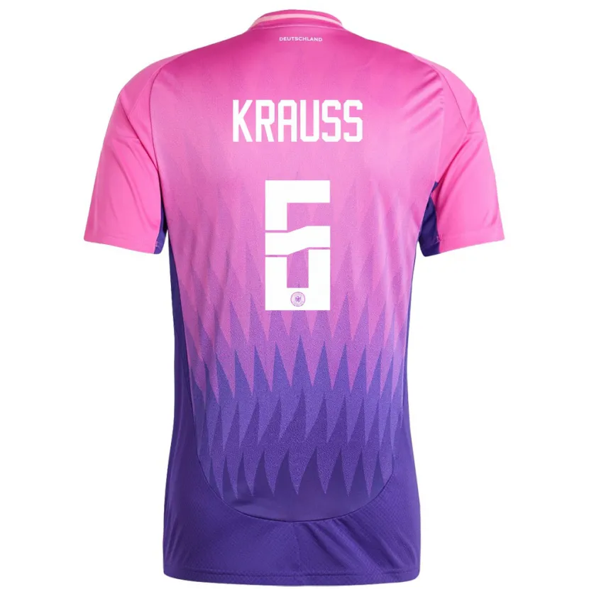 Danxen Kid Germany Tom Kraub #6 Pink Purple Away Jersey 24-26 T-Shirt