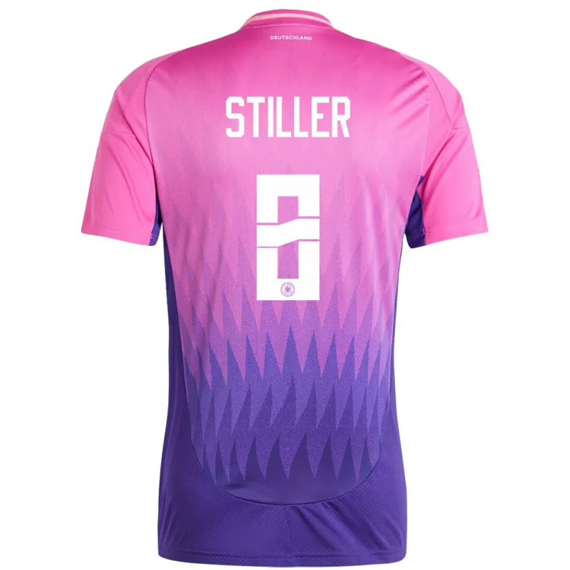 Danxen Kid Germany Angelo Stiller #8 Pink Purple Away Jersey 24-26 T-Shirt