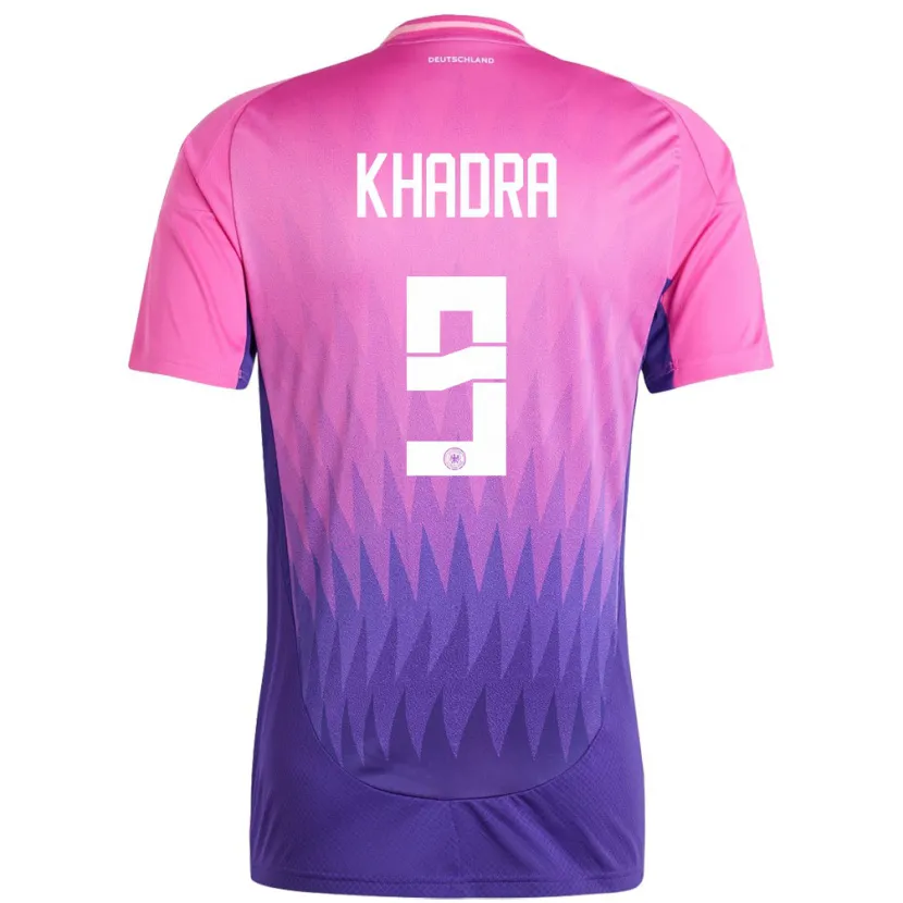 Danxen Kid Germany Reda Khadra #9 Pink Purple Away Jersey 24-26 T-Shirt