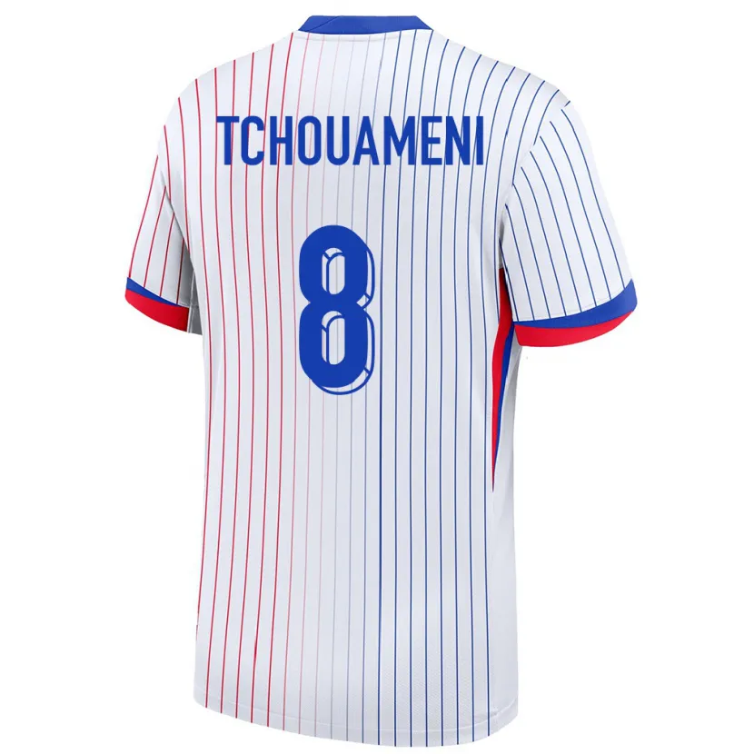 Danxen Kid France Aurelien Tchouameni #8 White Away Jersey 24-26 T-Shirt