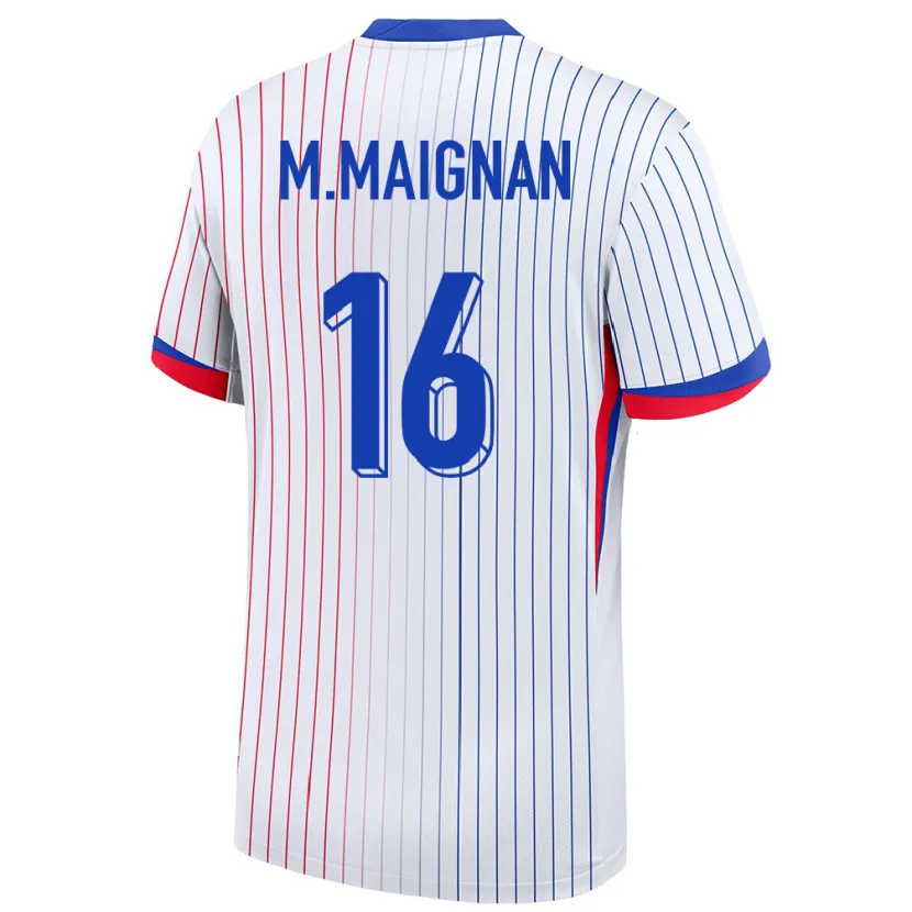 Danxen Kid France Mike Maignan #16 White Away Jersey 24-26 T-Shirt