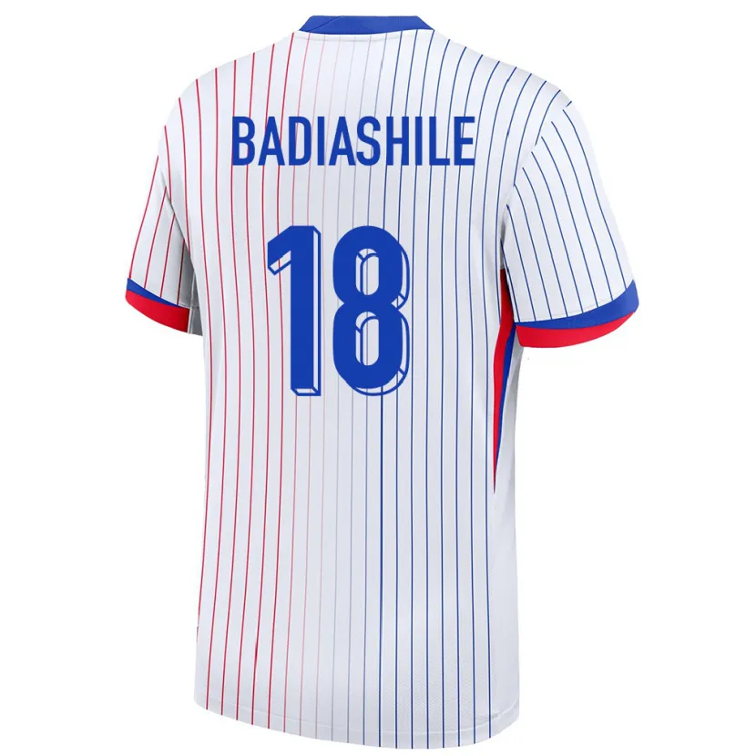 Danxen Kid France Benoit Badiashile #18 White Away Jersey 24-26 T-Shirt