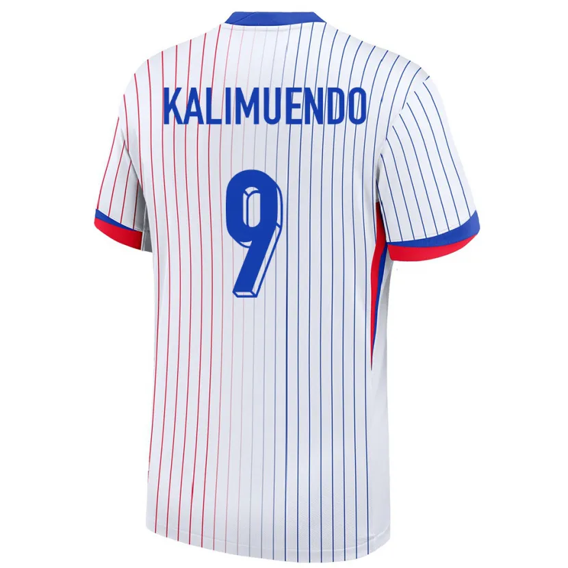 Danxen Kid France Arnaud Kalimuendo #9 White Away Jersey 24-26 T-Shirt