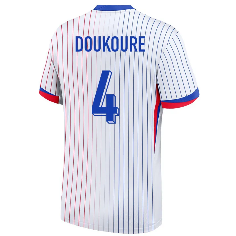 Danxen Kid France Ismael Doukoure #4 White Away Jersey 24-26 T-Shirt