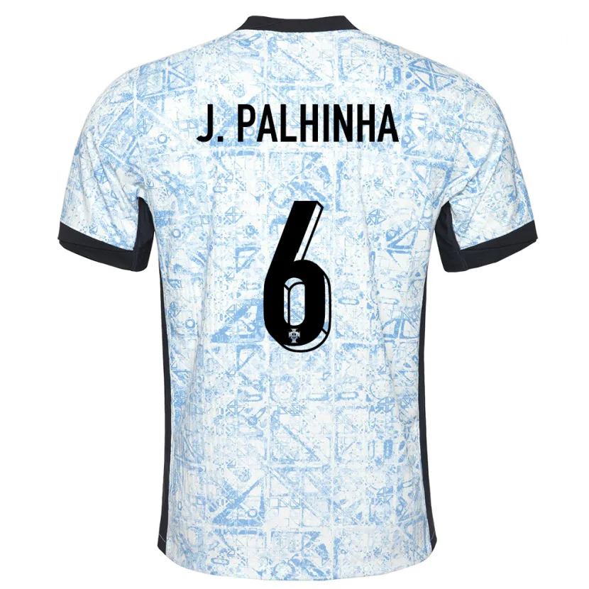 Danxen Kid Portugal Joao Palhinha #6 Cream Blue Away Jersey 24-26 T-Shirt