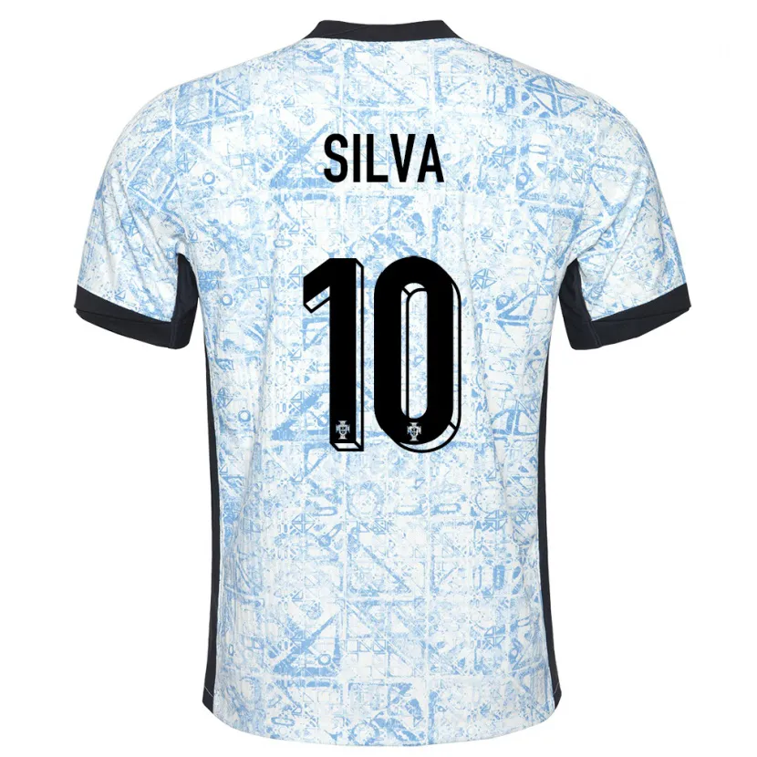 Danxen Kid Portugal Jessica Silva #10 Cream Blue Away Jersey 24-26 T-Shirt