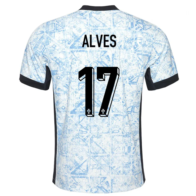 Danxen Kid Portugal Lucia Alves #17 Cream Blue Away Jersey 24-26 T-Shirt