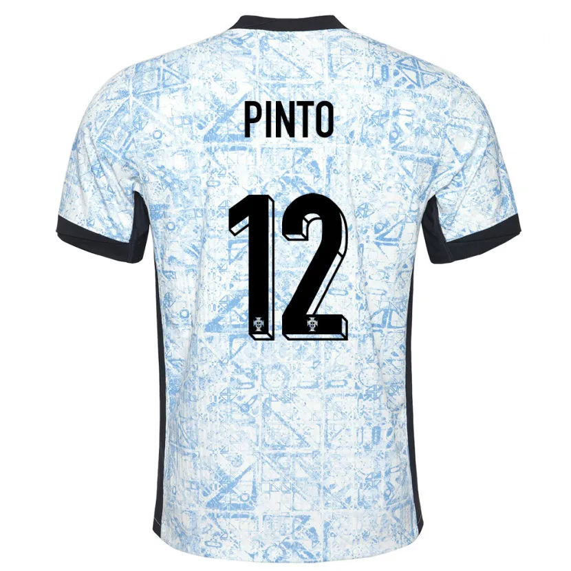 Danxen Kid Portugal Diogo Pinto #12 Cream Blue Away Jersey 24-26 T-Shirt