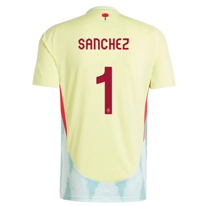 Danxen Kid Spain Robert Sanchez #1 Yellow Away Jersey 24-26 T-Shirt