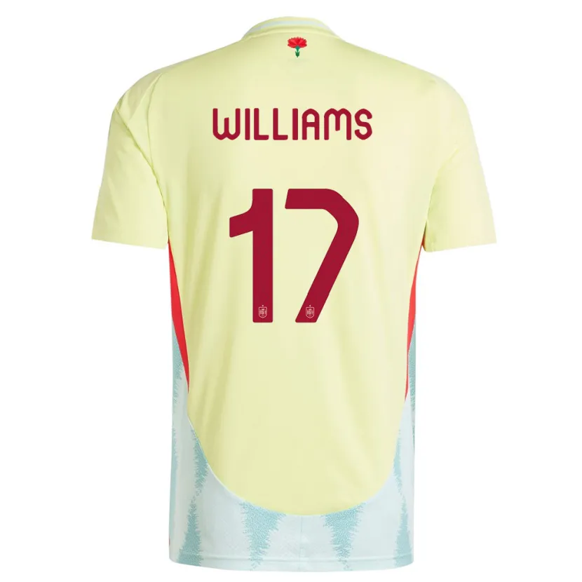 Danxen Kid Spain Nico Williams #17 Yellow Away Jersey 24-26 T-Shirt