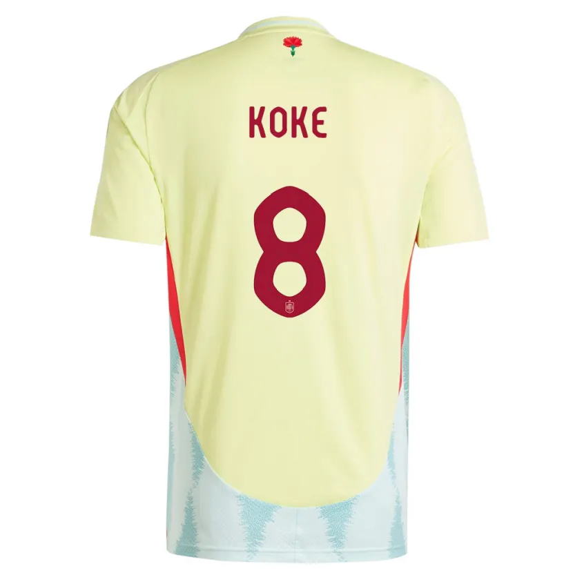 Danxen Kid Spain Koke #8 Yellow Away Jersey 24-26 T-Shirt