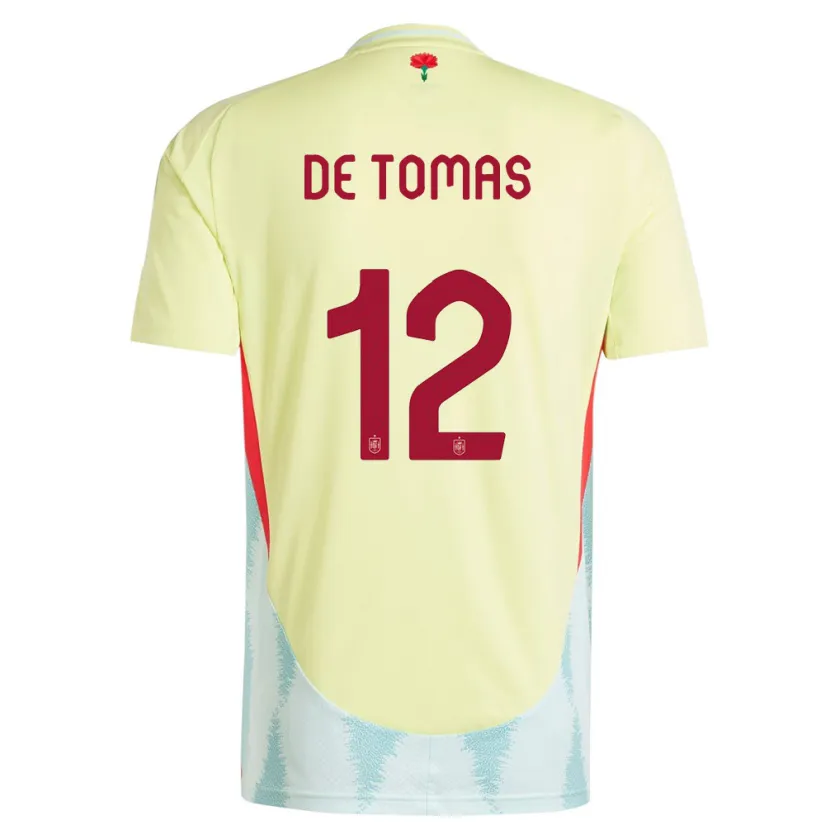 Danxen Kid Spain Raul De Tomas #12 Yellow Away Jersey 24-26 T-Shirt