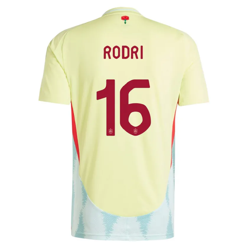 Danxen Kid Spain Rodri #16 Yellow Away Jersey 24-26 T-Shirt