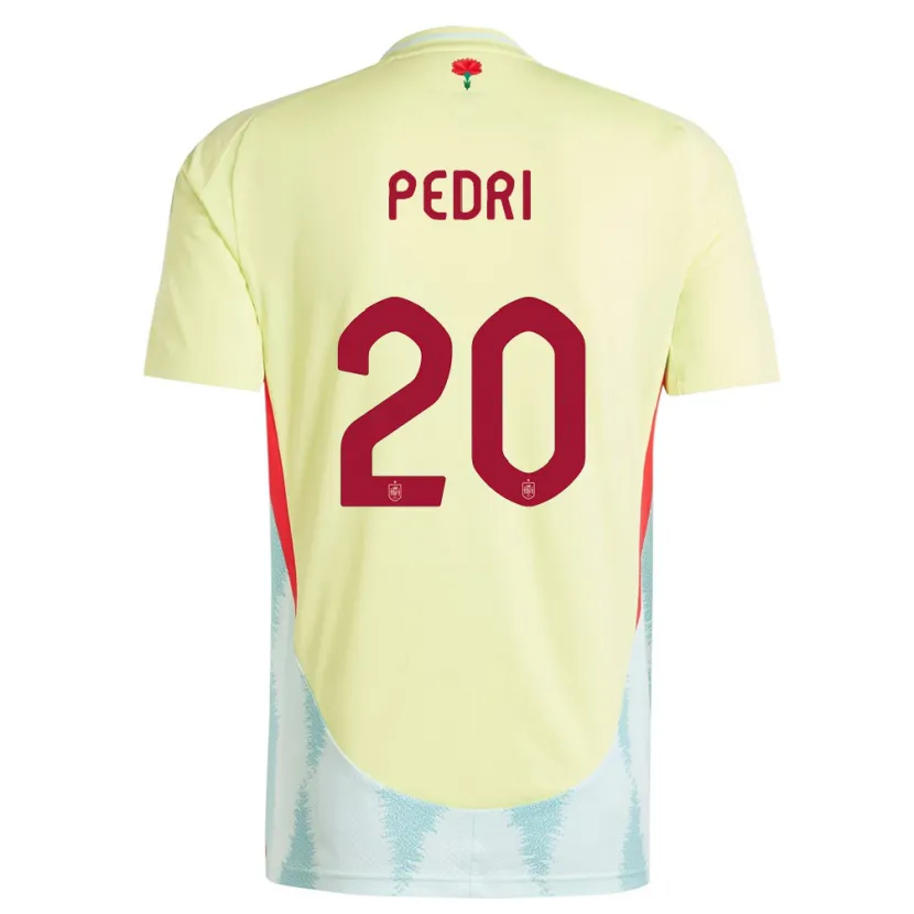 Danxen Kid Spain Pedri #20 Yellow Away Jersey 24-26 T-Shirt