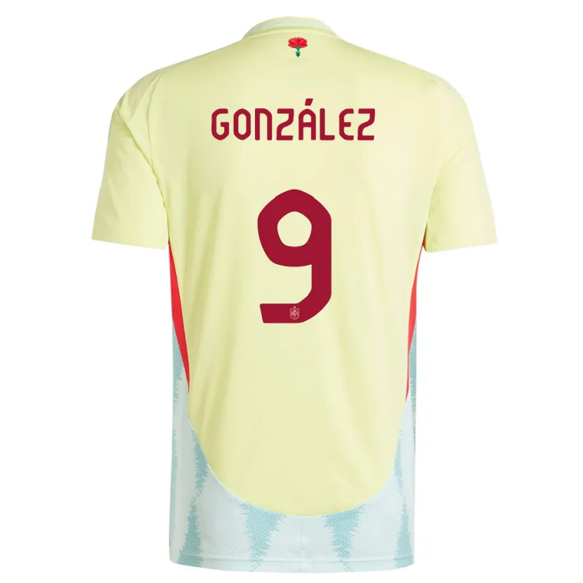 Danxen Kid Spain Esther Gonzalez #9 Yellow Away Jersey 24-26 T-Shirt