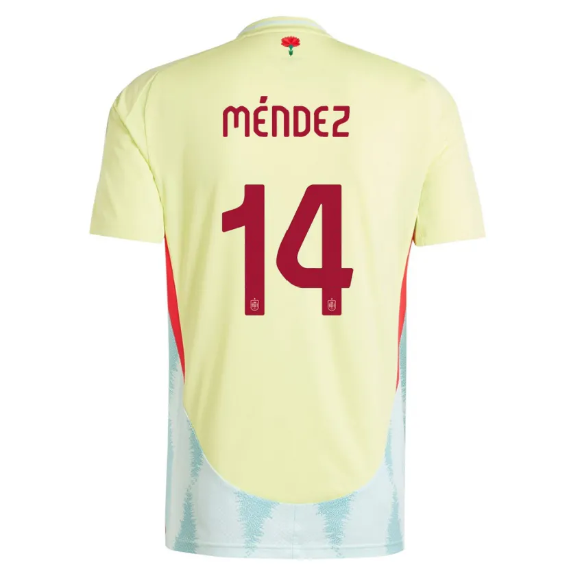 Danxen Kid Spain Maria Mendez #14 Yellow Away Jersey 24-26 T-Shirt