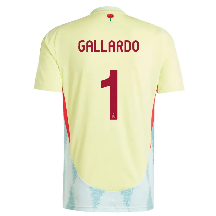 Danxen Kid Spain Dolores Gallardo #1 Yellow Away Jersey 24-26 T-Shirt