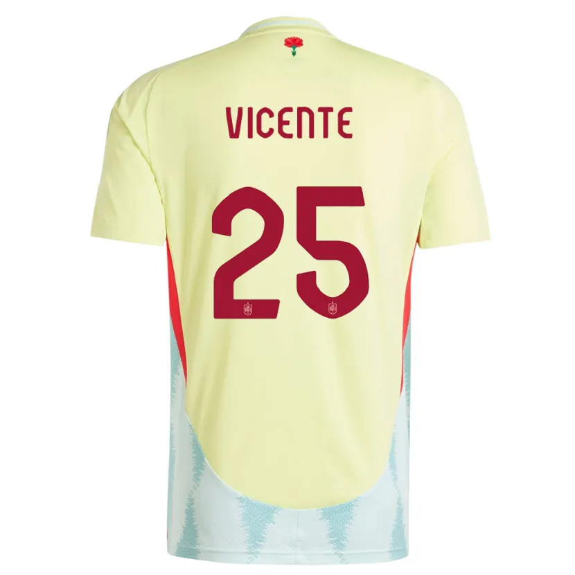 Danxen Kid Spain Ainhoa Vicente #25 Yellow Away Jersey 24-26 T-Shirt